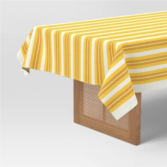 Threshold Other - THRESHOLD NWT 100% cotton slub striped table cloth -yellow -104x60